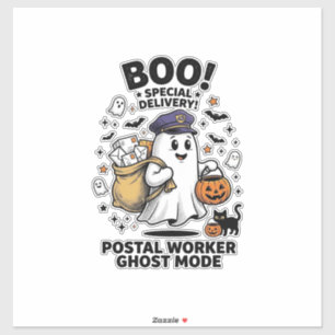 Sticker Conception de livraison d'Halloween en mode fantôm