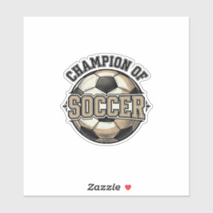 Sticker Conception de maillot de champion de balle de foot