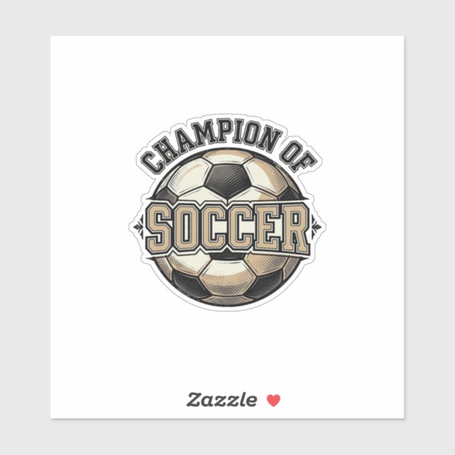 Sticker Conception de maillot de champion de balle de foot (Feuille)