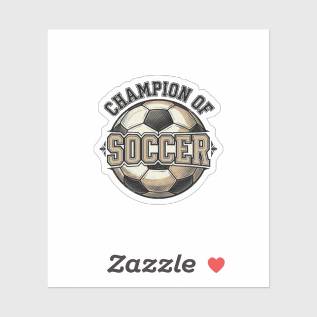 Sticker Conception de maillot de champion de football vint (Feuille)