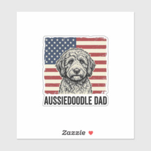 Sticker Conception de maillot de chien vintage patriotique