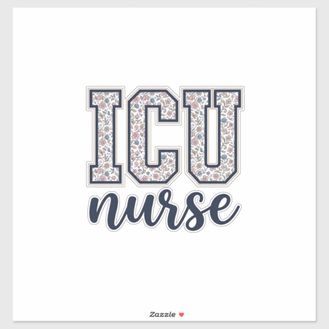 Sticker Conception de maillot universitaire floral d'infir (Feuille)
