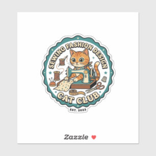 Sticker Conception de mode de couture Chat Cadeau pour ama