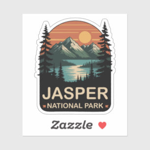 Sticker Conception de montagne vintage du parc national de
