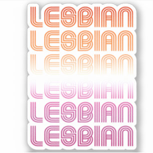 Sticker Conception de motif rétro lesbien