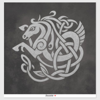 Sticker Conception de nœud de cheval mythique nordique