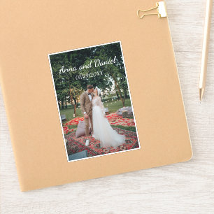 Sticker Conception de photo de mariage personnalisée