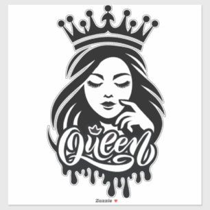 Sticker Conception de Reine – Couronne Royale Élégante