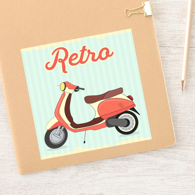 Sticker Conception de Scooter Retro (Carnet)
