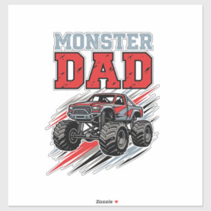 Sticker Conception de T-shirt de camion monstre vintage de