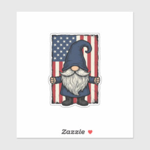 Sticker Conception de T-shirt de drapeau vintage Gnome pat