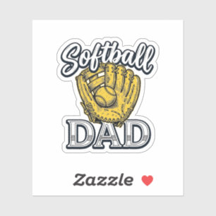 Sticker Conception de T-shirt de Gant Vintage Papa Softbal