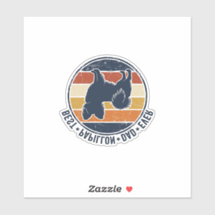 Sticker Conception de T-shirt de papa de chien Papillon vi