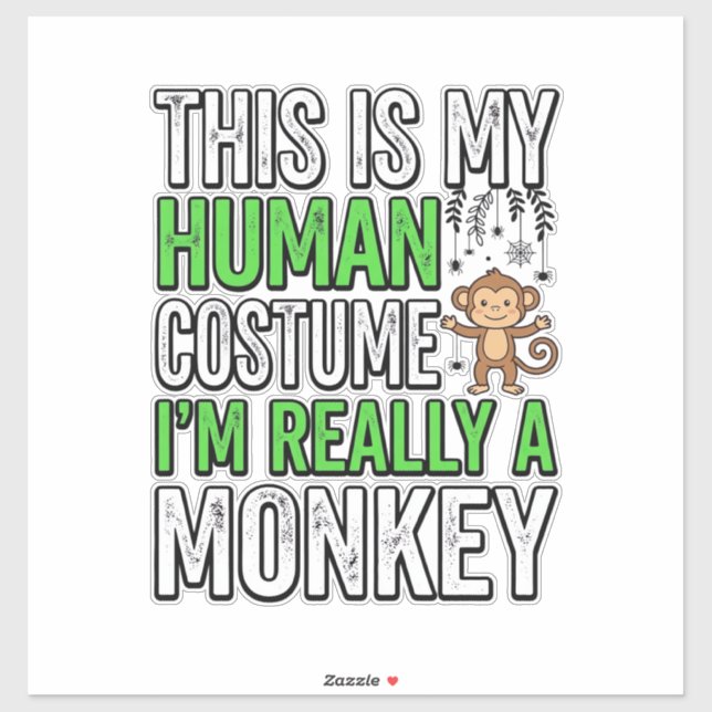 Sticker Conception de T-shirt Halloween Costume Humain Sin (Feuille)