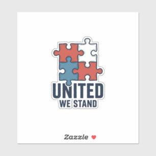 Sticker Conception de T-shirt patriotique pièce de puzzle