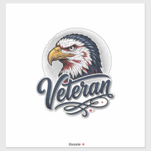 Sticker Conception de T-shirt Patriotique Vétéran Aigle Vi