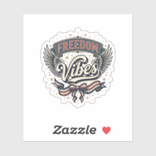 Sticker Conception de T-Shirt Patriotique Vintage Vibes de