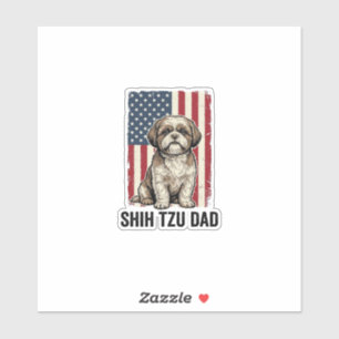Sticker Conception de t-shirt pour chien vintage patriotiq