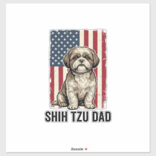 Sticker Conception de t-shirt pour chien vintage patriotiq