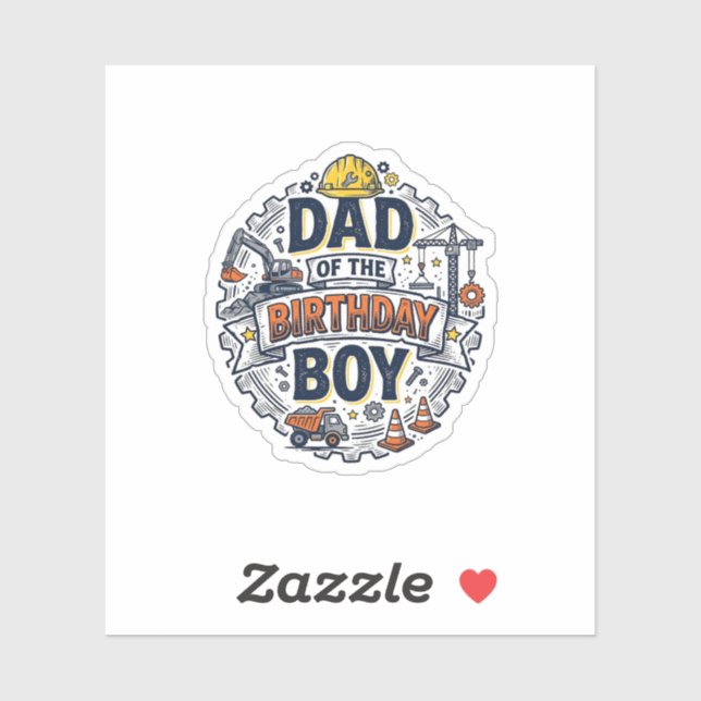 Sticker Conception de t-shirt pour papa de chantier du gar (Feuille)