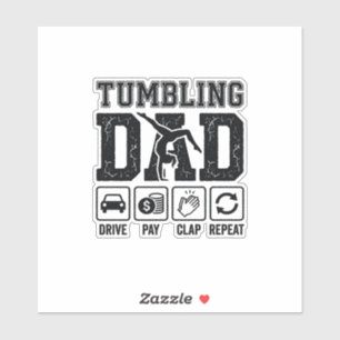Sticker Conception de T-shirt Tumbling Dad Drive Pay Clap