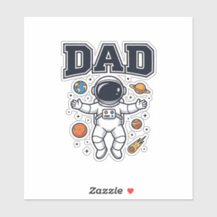 Sticker Conception de T-shirt Vector Space Astronaute Papa