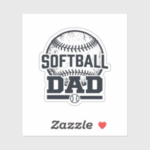 Sticker Conception de T-Shirt Vectoriel Papa Softball Vint