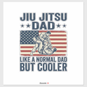 Sticker Conception de T-shirt vintage avec drapeau Jiu Jit