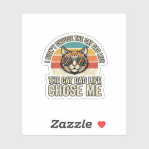 Sticker Conception de T-Shirt Vintage Cat Dad Life Chose M