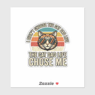Sticker Conception de T-Shirt Vintage Cat Dad Life Chose M