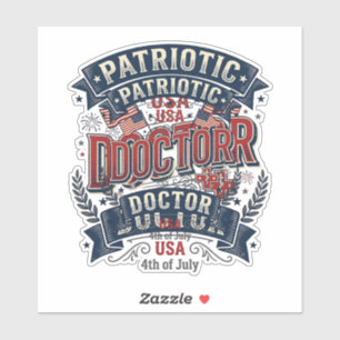 Sticker Conception de t-shirt vintage du 4 juillet pour mé
