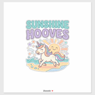 Sticker Conception de tee-shirt graphique tendance Licorne
