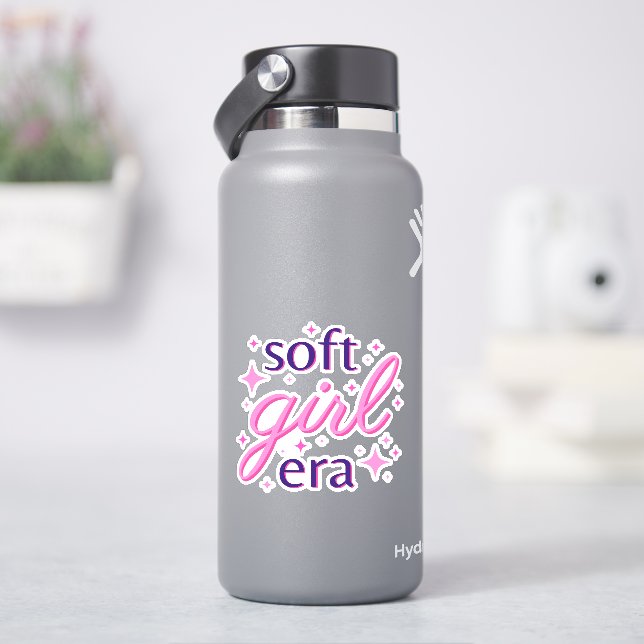 Sticker Conception de texte de l'ère Soft Girl (HydroFlask)
