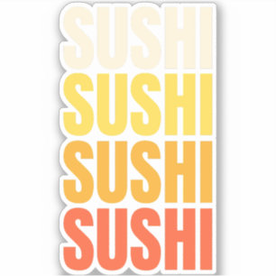 Sticker Conception de texte de Sushi