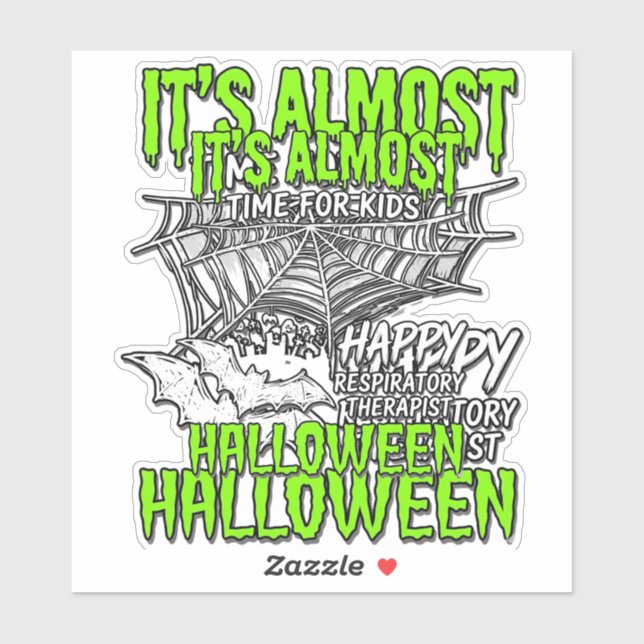 Sticker Conception de toile d'araignée d'Halloween pour th (Feuille)