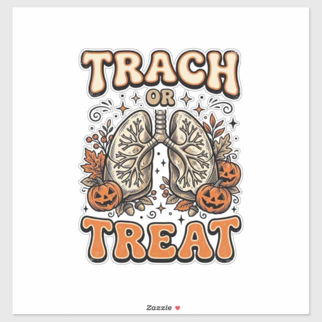 Sticker Conception de trachéotomie pour infirmière Hallowe (Feuille)