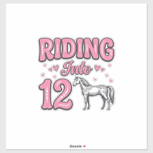 Sticker Conception de vecteur de 12 ans de fête d'annivers (Feuille)