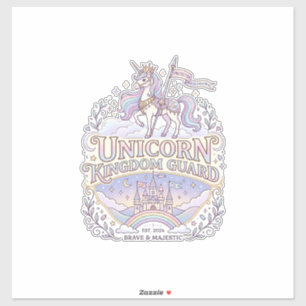 Sticker Conception de vecteur de cadeau de licorne Wanderl