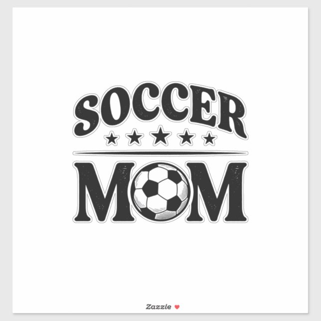 Sticker Conception de vecteur de chemise de maman de footb (Feuille)