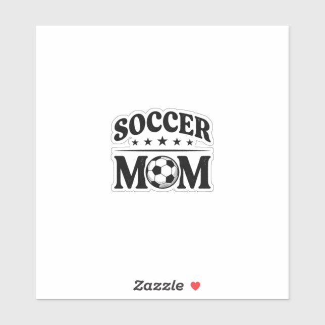 Sticker Conception de vecteur de chemise de maman de footb (Feuille)
