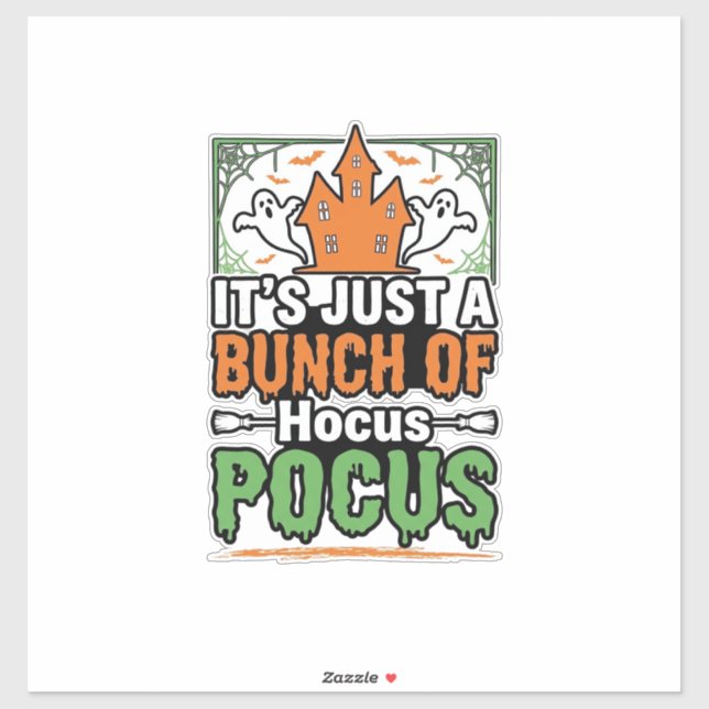 Sticker Conception de vecteur de citation de Hocus Pocus H (Feuille)