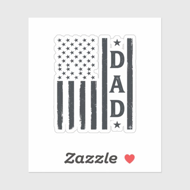 Sticker Conception de vecteur de drapeau américain de papa (Feuille)