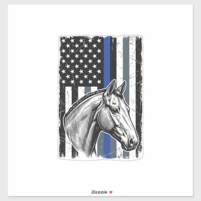 Sticker Conception de vecteur de drapeau de cheval de lign (Feuille)