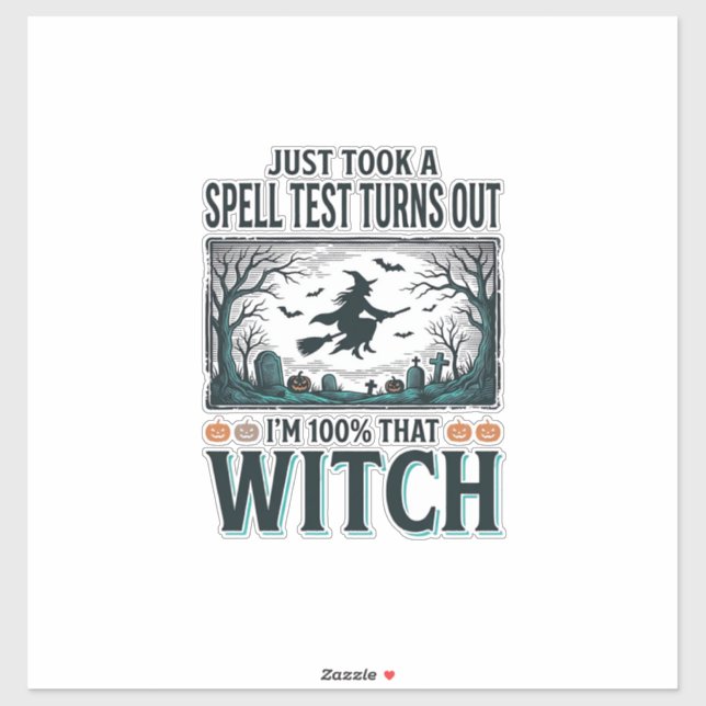 Sticker Conception de vecteur Halloween humour ADN sorcièr (Feuille)