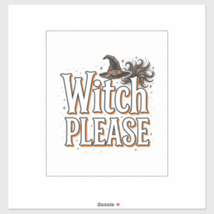 Sticker Conception de vecteur Halloween Sorcière Vintage S