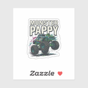 Sticker Conception de vecteur vintage de camion monstre Pa