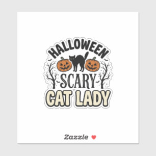 Sticker Conception de vecteur vintage de dame de chat effr
