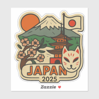 Sticker Conception de voyage au Japon avec année personnal