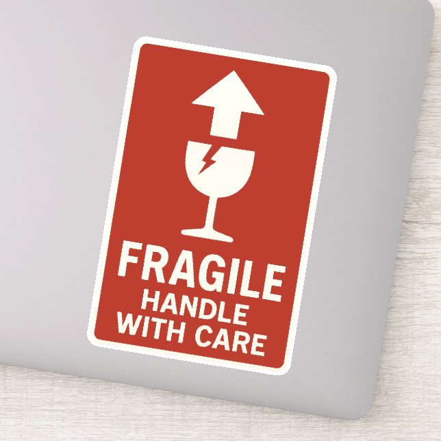 Sticker Conception d'étiquette d'expédition fragile manipu (Détail)