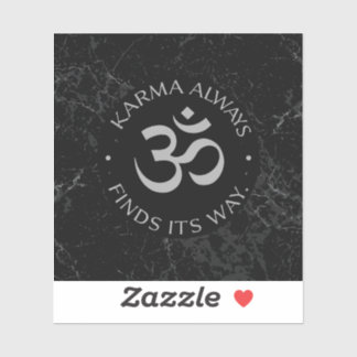 Sticker Conception d'Om de Karma spirituel - Collection Mi